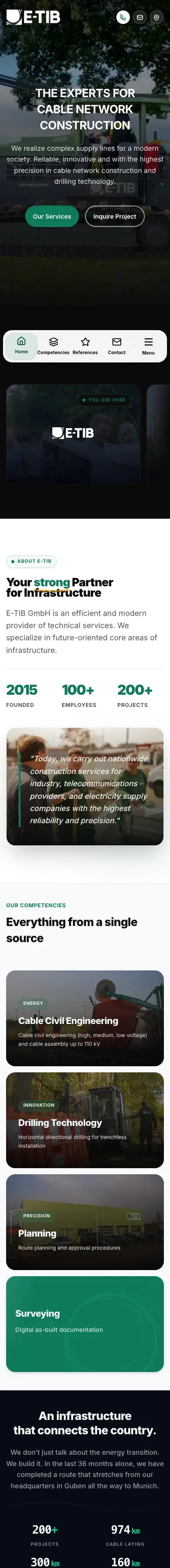 e-tib.com auf einem Handy